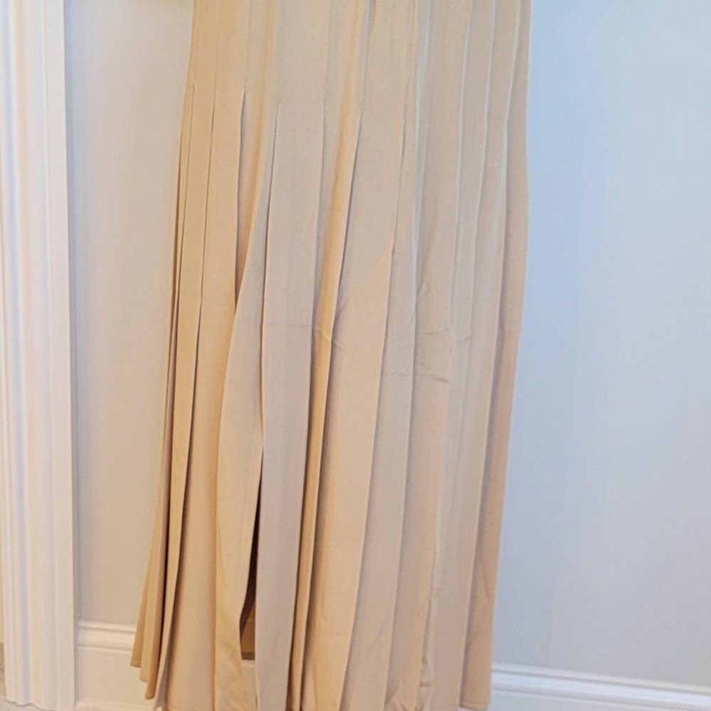 Carlisle silk pleated skirt